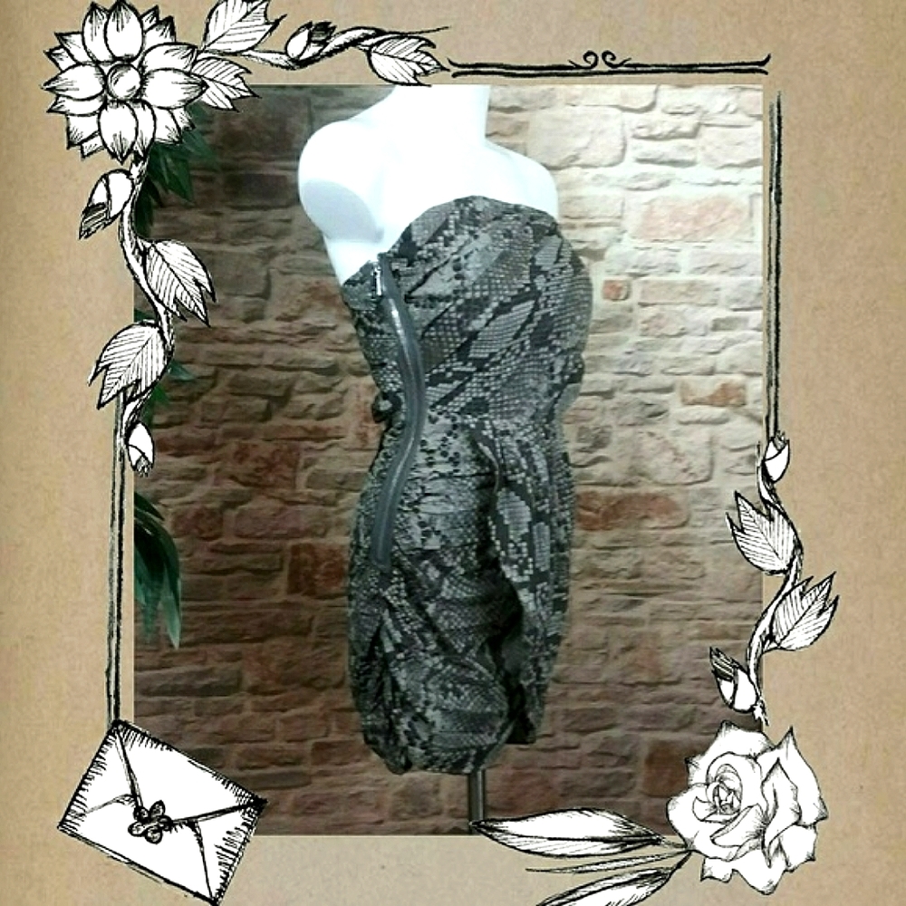 Michael Kors Strapless Dress  Snakeskin LIKE NEW